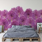 Fotobehang Purple Flowers | VEL - 152.5cm x 104cm | 130gr/m2 Vlies