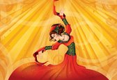 Fotobehang Dancer Flamenco | XL - 208cm x 146cm | 130g/m2 Vlies