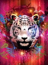 Papier peint Tiger Résumé | XXL - 206 cm x 275 cm | Polaire 130g / m2