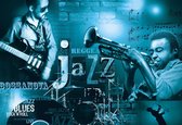 Fotobehang Music Jazz Blues Rock | XL - 208cm x 146cm | 130g/m2 Vlies
