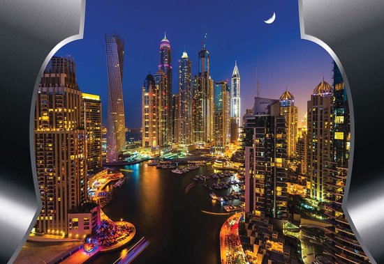 Fotobehang View Dubai City Skyline | XXL - 312cm x 219cm | 130g/m2 Vlies