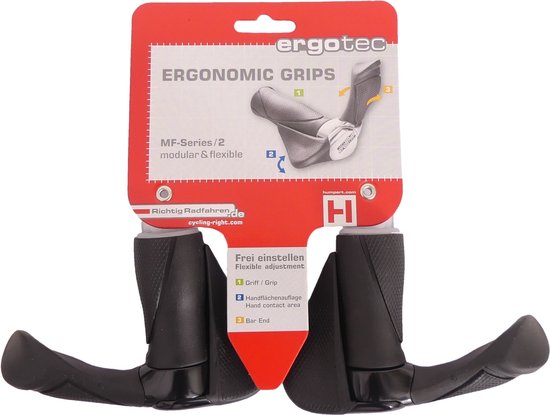 Ergotec Stuurgrepen Mf2, zwart, 61580101
