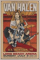 Wandbord Muziek Concert - Van Halen U.S. Invasion Tour 1978