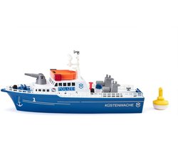 Politieboot kunststof blauw/wit waterkanon licht en geluid achterklep incl. boei