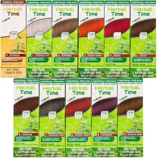 Herbal Time Henna Haarverf Natural Black – Zwarte Semi Permanente Haarkleuring – zonder Ammoniak/Peroxide/PPD – Natuurlijke Bio Haarkleuring – 75ml