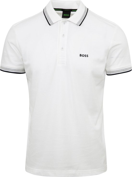 Polo regular fit HUGO BOSS Paddy - polo à manches courtes pour homme - blanc (contraste) - Taille : XL