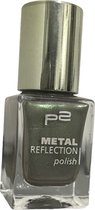 P2 Cosmetics EU Metal Reflection Nagellak 030 green Grunge 10ml Khaki groen Metallic