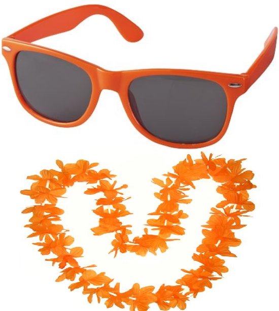 Koningsdag 2022 Oranje Set: Zonnebril & Hawaii Krans | Oranje Accessoires |  Willem... | bol.com