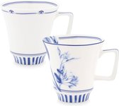 mug tulp petit - Heinen Delft bleu - bleu - blanc - tulp - rayure - Jannie vd Heijden