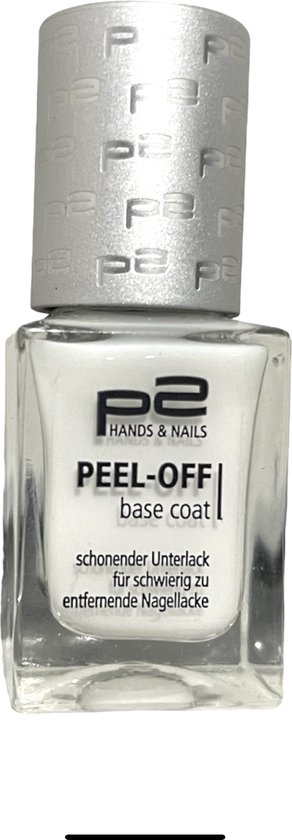 P2 Cosmetics EU Peel-Off Base Coat 10ml dissolvant blanc