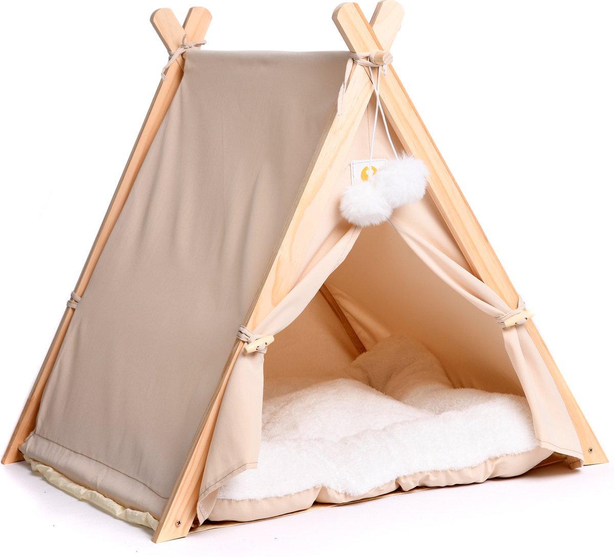 Happyment Tipi tente animal de compagnie - Tipi deluxe - Panier pour chien  et chat 