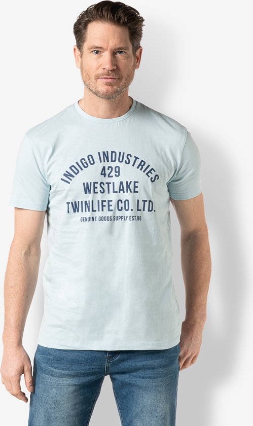 Twinlife Heren logo - T-Shirts - Luchtig - Vochtabsorberend - Blauw - XL