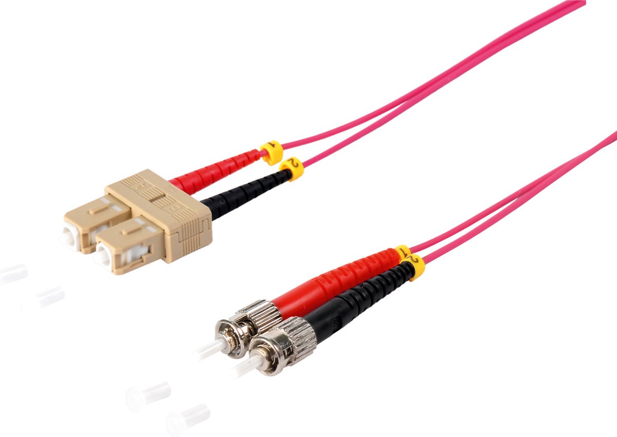 Duplex Patchkabel SC/ST 50/125µ, OM4 violett, 1m