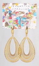 Jeannette-Creatief® - Chique - Gold Filigraan - Gouden Oorbellen - Gouden Oorhangers - Oorbellen RVS Goud - Oorbellen dames - Oorbellen
