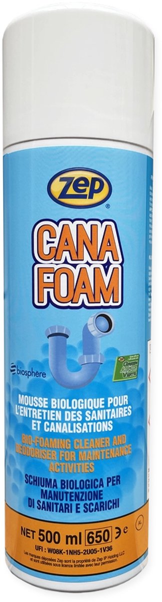 Canafoam Foam Cleaner | Biologische Schuimreiniger | Voor Gootsteen, Afvoer & Leidingen | 500 ml - Merkloos