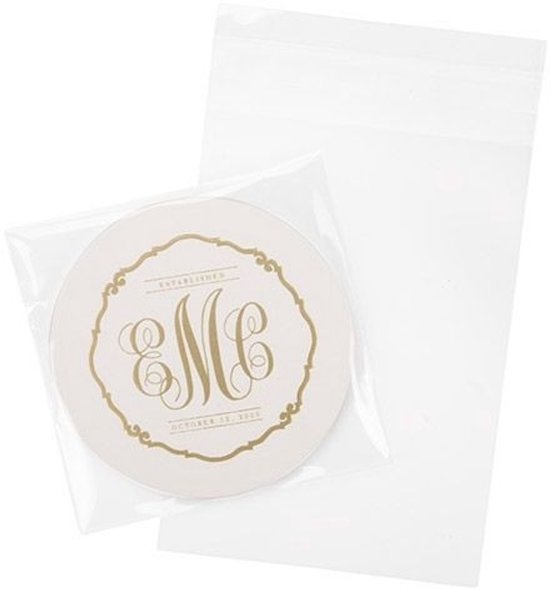 Sacs en plastique 11x15.1cm transparents et refermables (100 pièces)