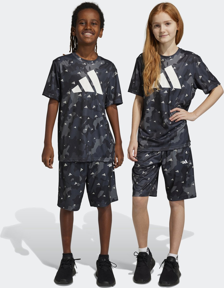 adidas Performance Train Essentials Seasonal AEROREADY Allover Print Regular-Fit Short Kinderen Grijs