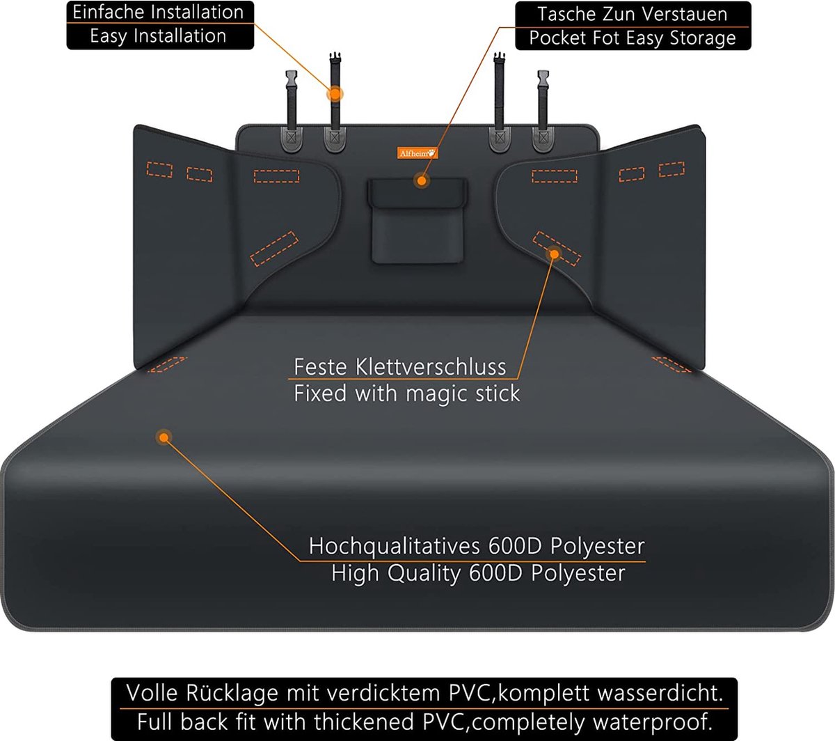 Alfheim Auto Boot Liner Protector Antislip Waterdichte Pet Hond