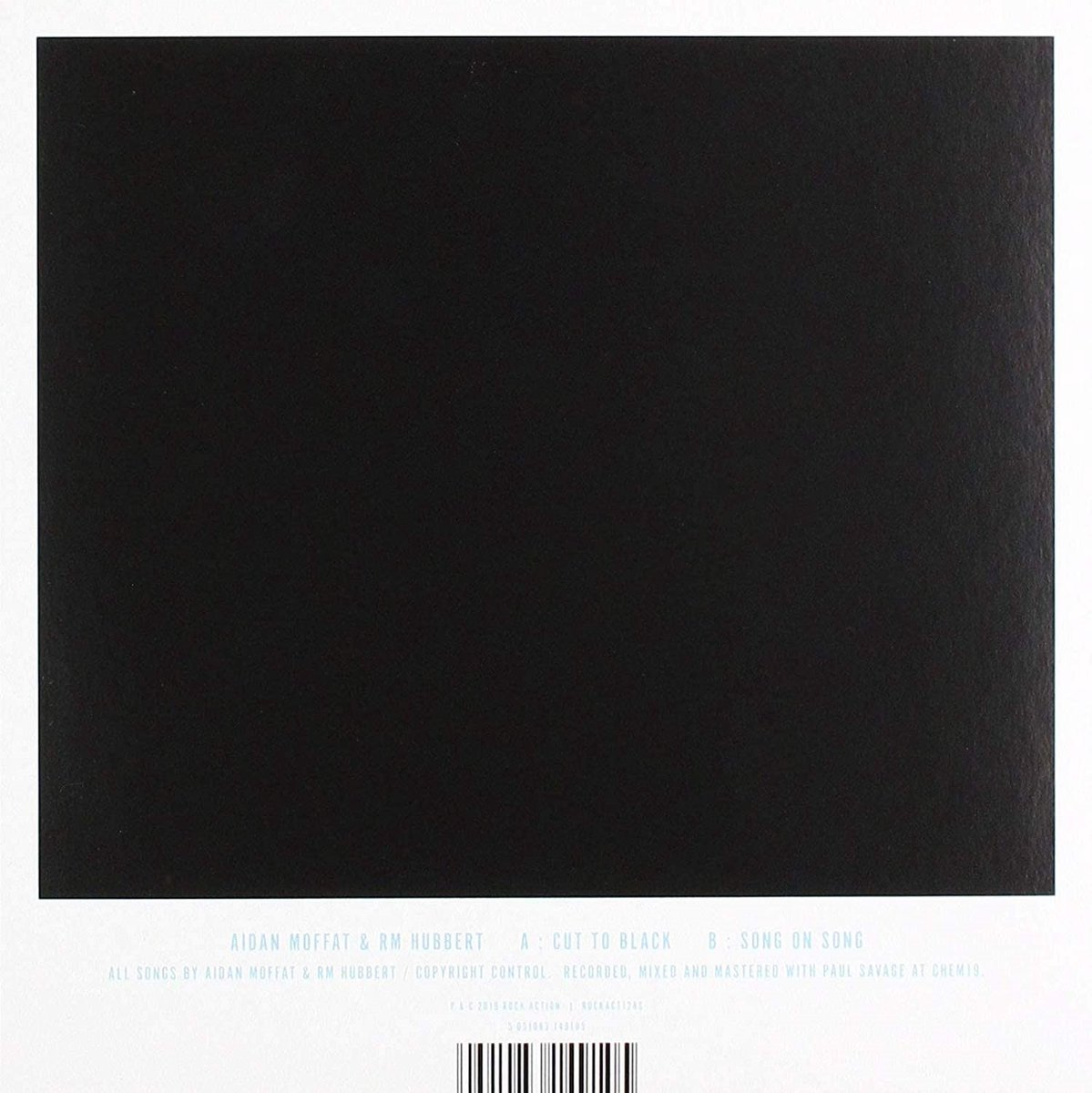Aidan Moffat & RM Hubbert - Cut To Black (7" Single)