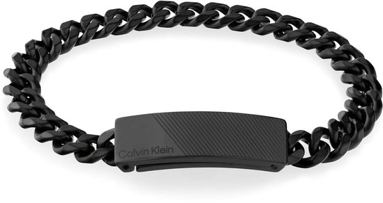 Calvin Klein CJ35000418 Heren Armband - Schakelarmband - Sieraad - Staal - Zwart - Anker - 19.5 cm lang