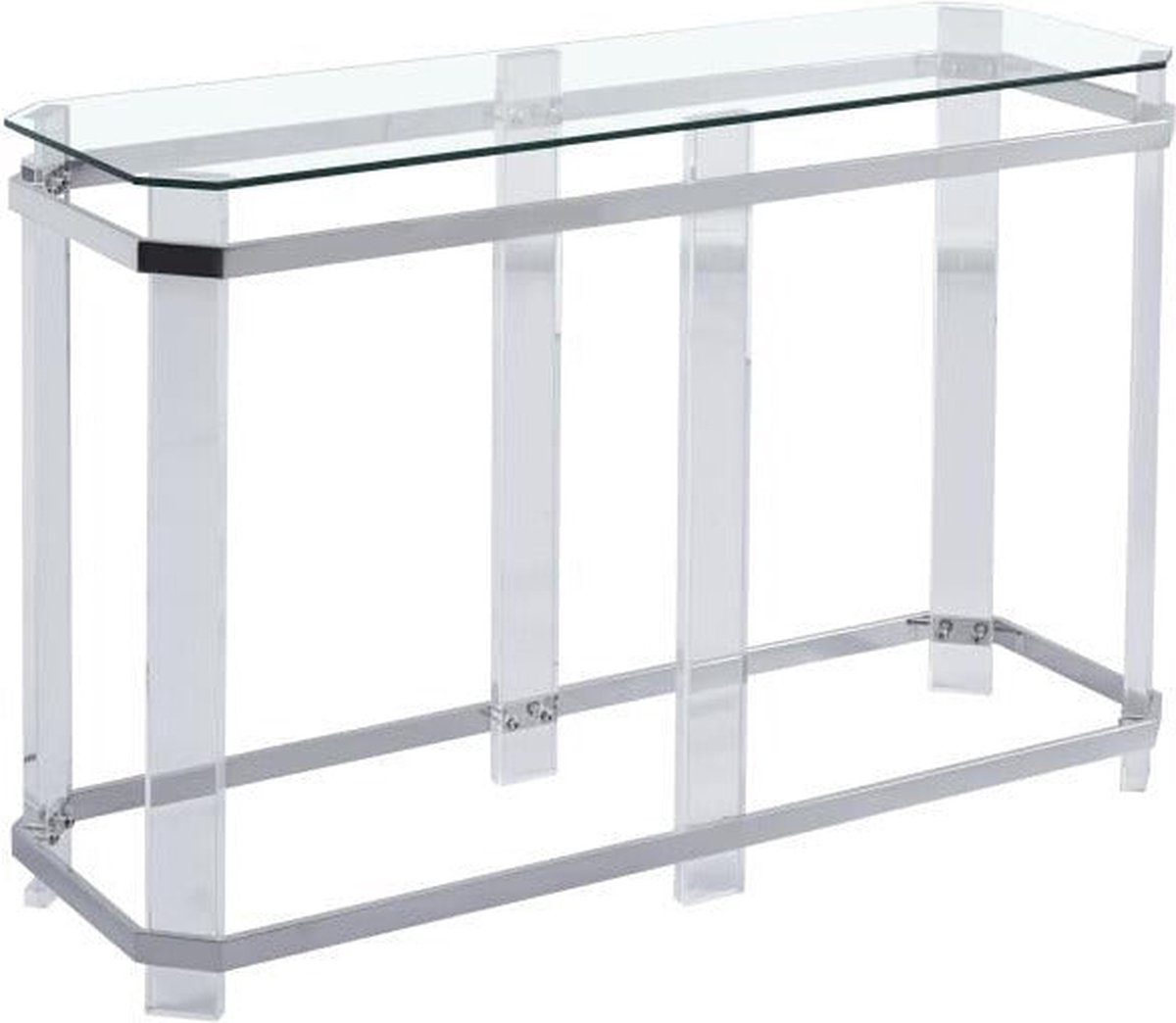 Linne Sidetable Clear Silver 120CM