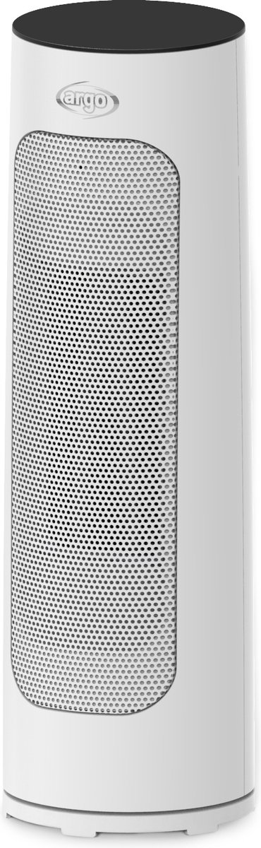 Argo® Homer Keramische Ventilatorkachel 2000W - Elektrische Verwarming - Instelbare Temperatuur - Energiezuinige Kachel - Rond - Wit