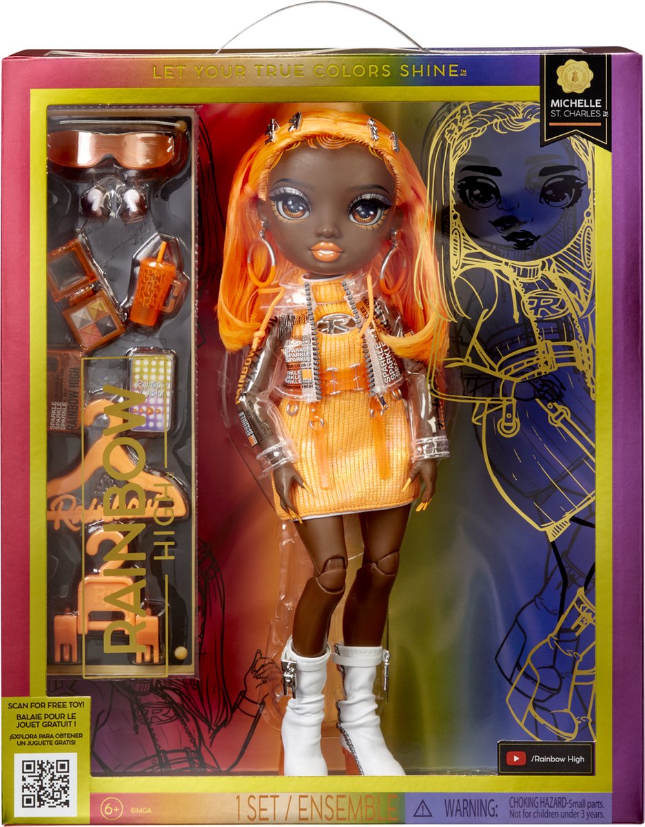 Poupée Rainbow High S23 Fashion Doll Michelle St. Charles Orange
