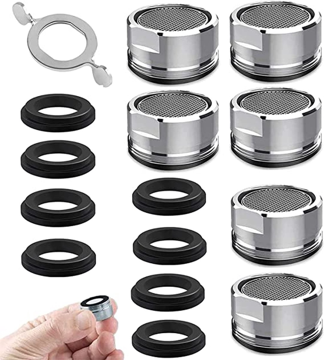 waterbesparend opzetstuk voor kraan (roestvrij) kraan opzetstuk / kraan opzetstuk - faucet attachment - Crane extension