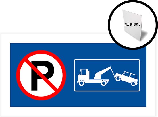 Pictogram/ bord alu di-bond | Parkeren en stilstaan verboden