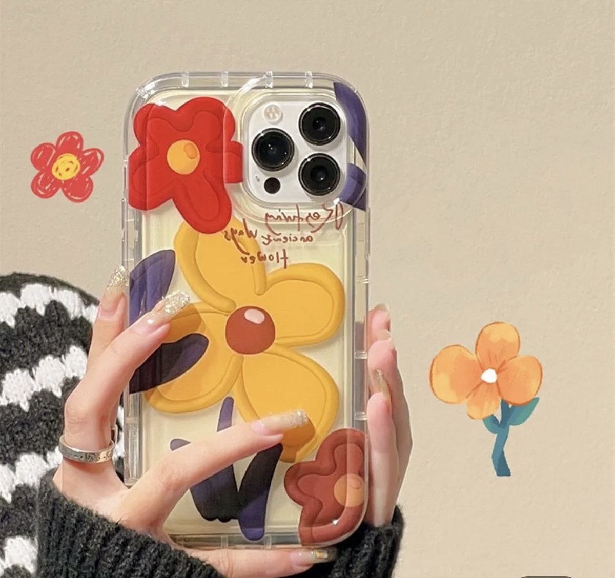 iPhone 12 bloemen hoesje Bellezza della Natura