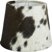 Lampenkap Koeienhuid  Zwart & Wit Leer 20x20x17cm