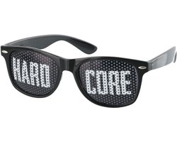 LOUD AND CLEAR® - Zonnebril - Festival Bril - Feestbril - Bril - HARDCORE - Zwart