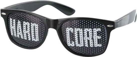 LOUD AND CLEAR® - Zonnebril - Festival Bril - Feestbril - Bril - HARDCORE - Zwart