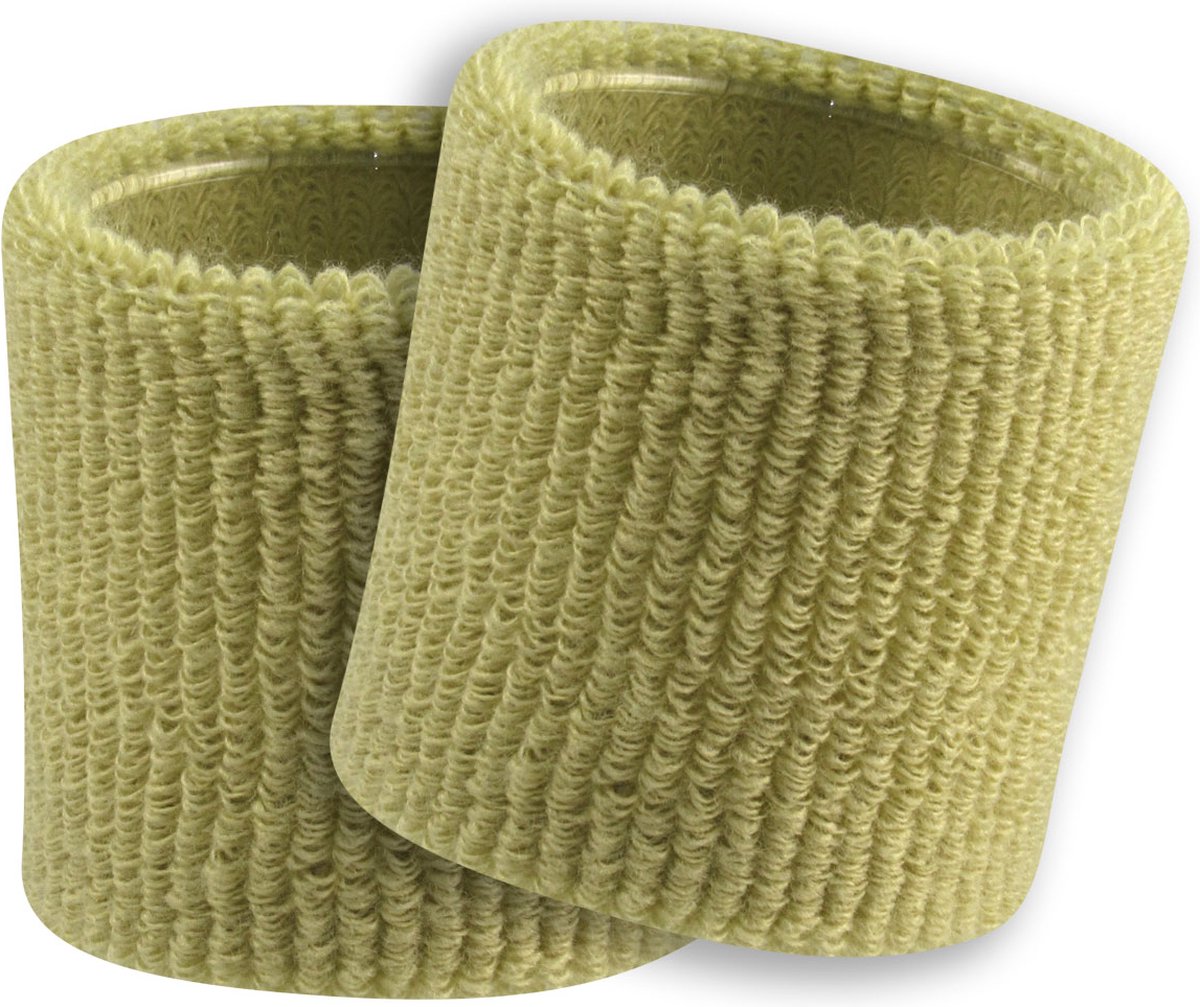 TCK - Polsbanden - Badstof - Diverse Sporten - Volwassenen - Terry - Standard Weight - 8 cm - Paar - Vegas Goud - One Size