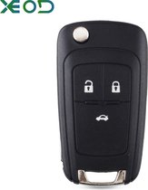 XEOD Autosleutelbehuizing - sleutelbehuizing auto - sleutel - Autosleutel / Geschikt voor: Opel 3 knops klapsleutel