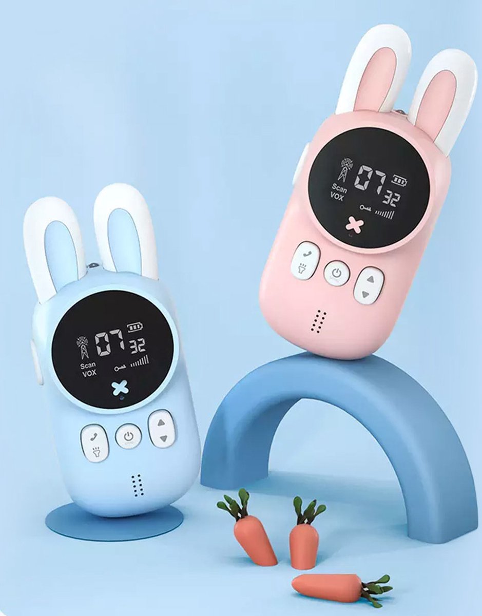 Talkie Walkie Enfants 6+ Lapin K23 + Chargeur de Batterie + 8x Rechargeable  Hr03/Aaa