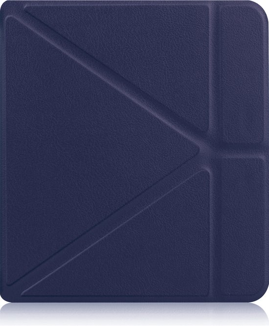 Hoes Geschikt voor Kobo Sage Hoesje Bookcase Cover Book Case Hoes Sleepcover Trifold - Donkerblauw van Fintie — afbeelding 3