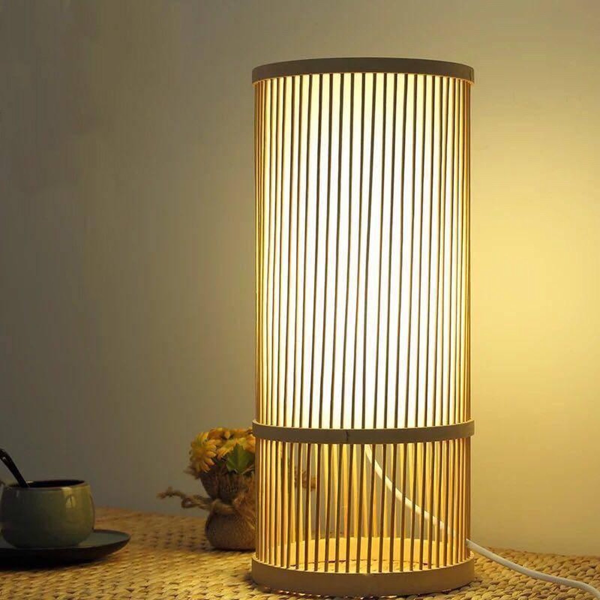 Fine Asianliving Bamboe Tafellamp Bureaulamp - Maya