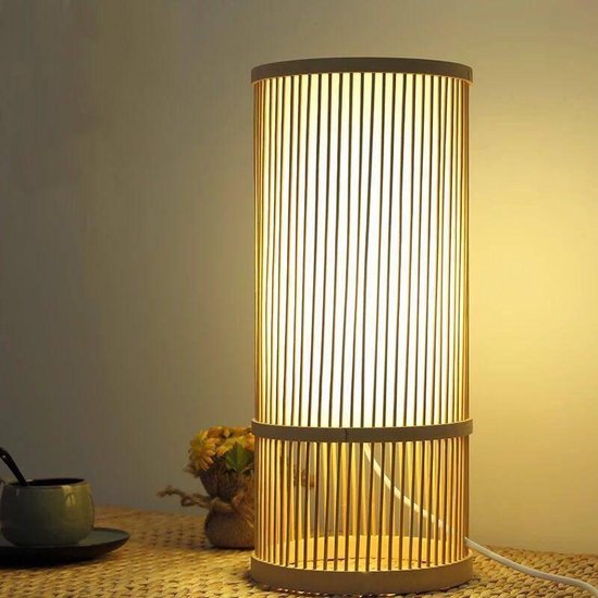 Fine Asianliving Bamboe Tafellamp Bureaulamp - Maya