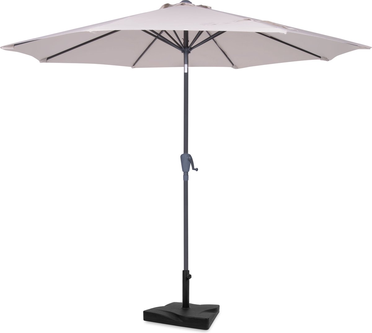 Bol.com VONROC Premium Stokparasol Recanati Ø300cm – Incl. parasolvoet & beschermhoes - Ronde parasol - Kantelbaar – UV werend d... aanbieding