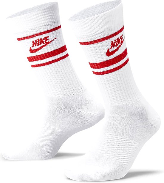 Nike - sportswear everyday essential - wit/rood - 3-pack