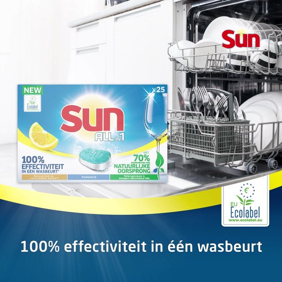 Produit lave-vaisselle tablettes Sun Eco - Boite 100 tablettes