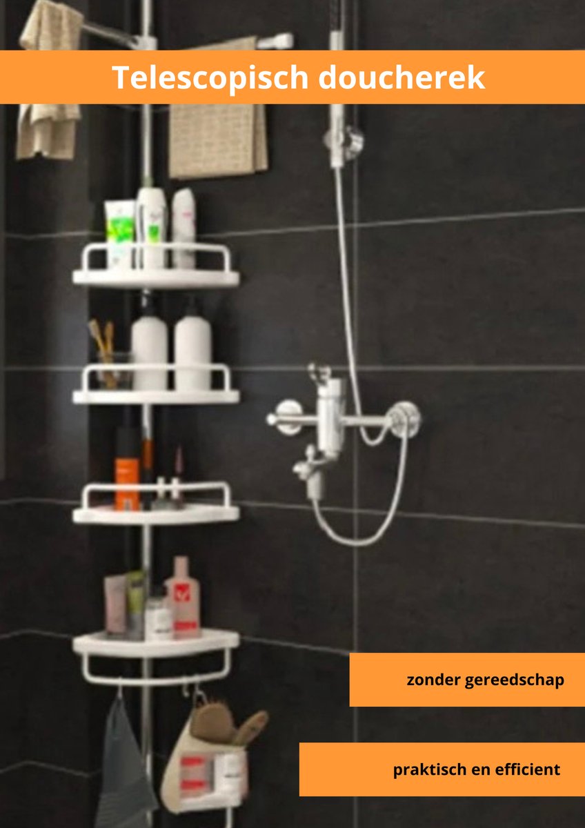 Telescopisch Doucherek Badkamerrek Doucherek Zonder Boren
