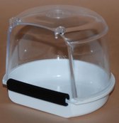 Badhuisje klein - wit/transparant met antislip