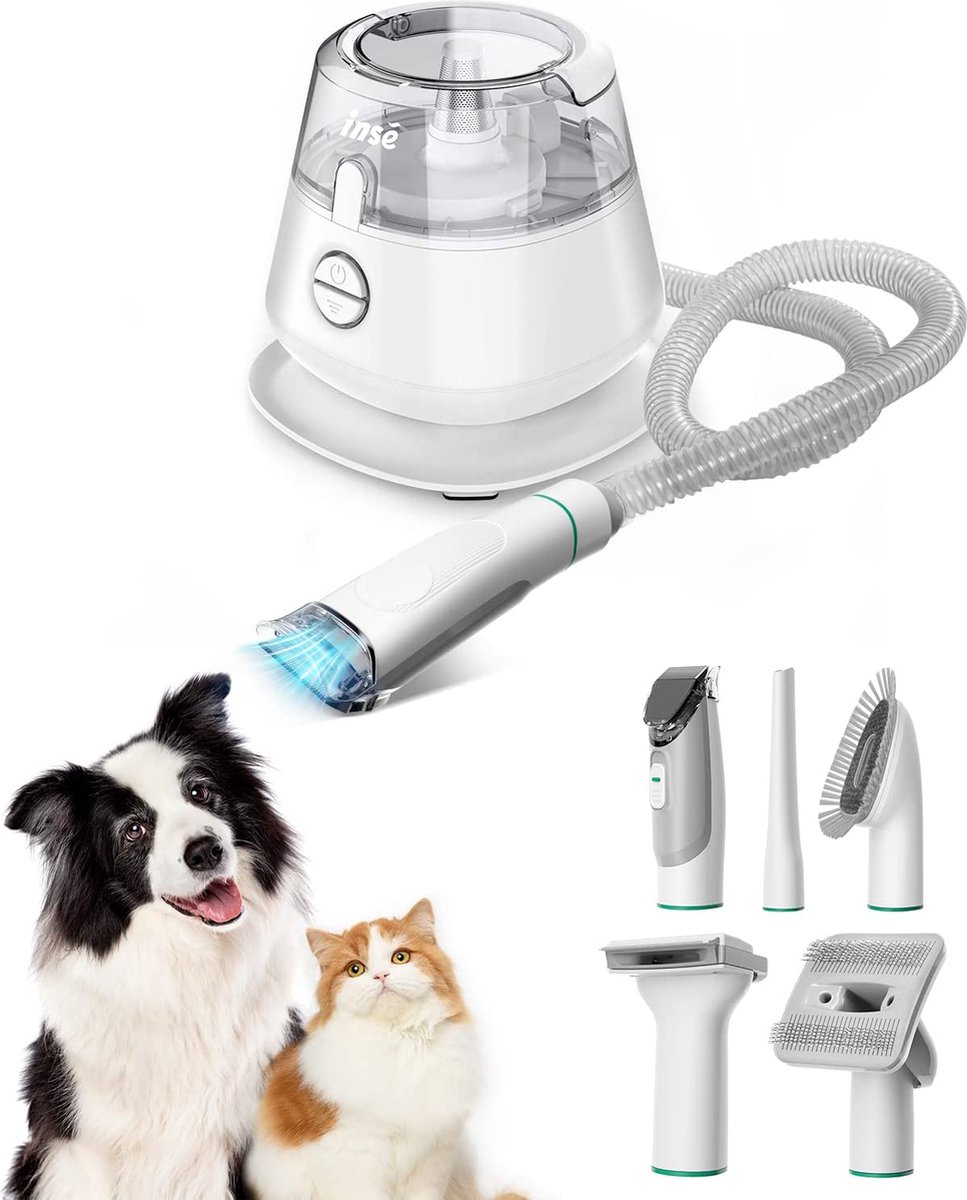 INSE Tondeuse de toilettage pour chien avec aspirateur pour poils d'animaux,  tondeuse... | bol.com