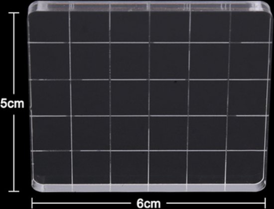 Foto: Acrylic stempelblok 5x6 acrylblok stempel stempelblok voor silicone stempels blok voor clearstempel