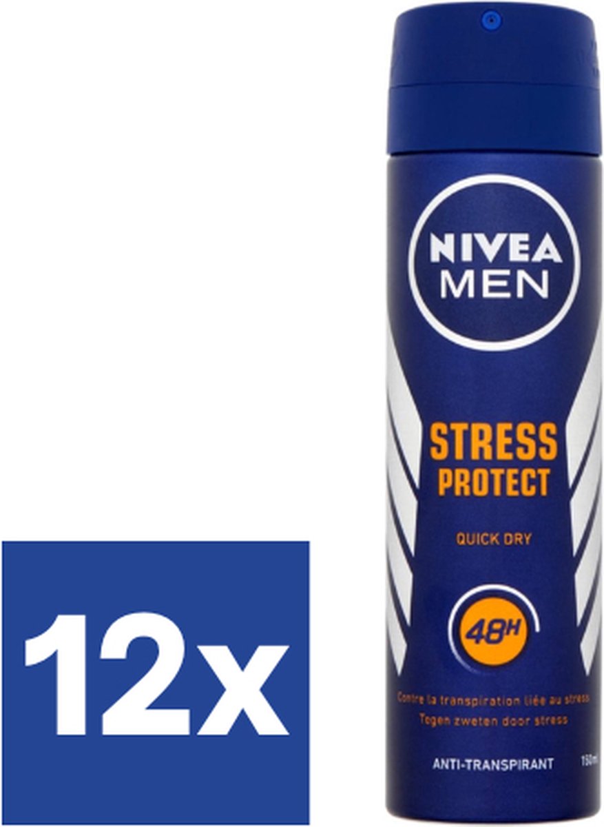 Goedkoopste Nivea Men Stress protect Deodorant Spray - 12 x 150 ml