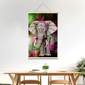Toile de peinture au Diamond - toile suspendue - Bel éléphant - 40 x 60 cm