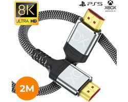 Douxe® HDMI 2.1 Kabel - 4K Ultra High Speed (120hz) - HDMI Kabel 8K (60hz) - HDMI naar HDMI - 2 Meter