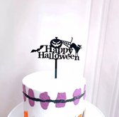 Akyol - halloween taarttopper - Halloween taarttopper – 1 stuks - griezelig – trick or treat – spinnen – zwart – drinken - eten – verjaardag – cadeau